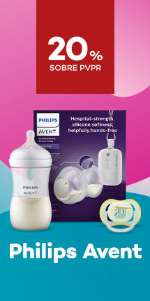 Marca Philips Avent com destaque promocional de at&eacute; 20% sobre pre&ccedil;o de Venda ao P&uacute;blico Recomendado